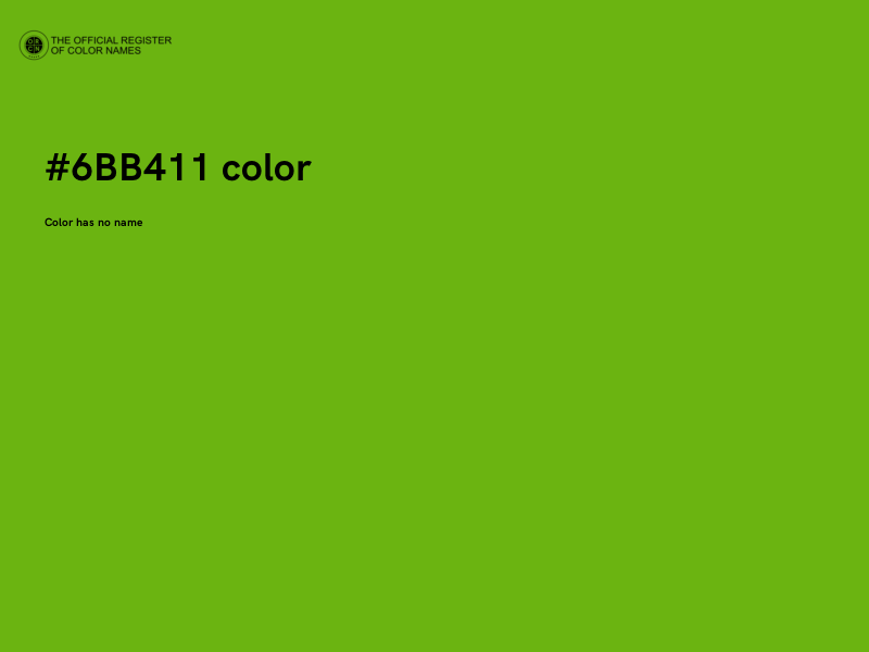 #6BB411 color image