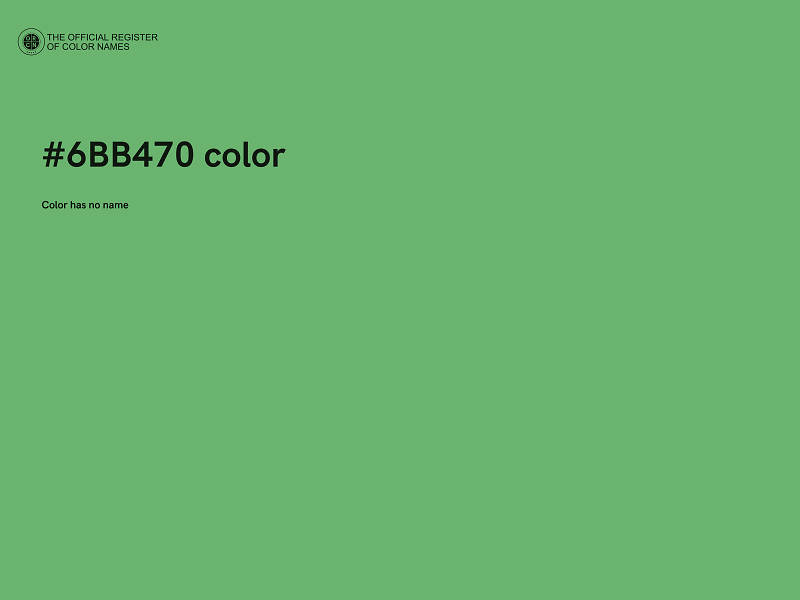 #6BB470 color image