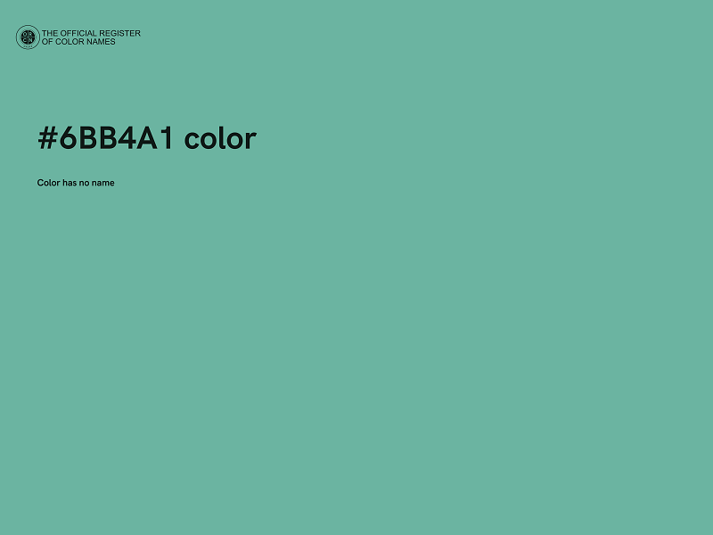 #6BB4A1 color image