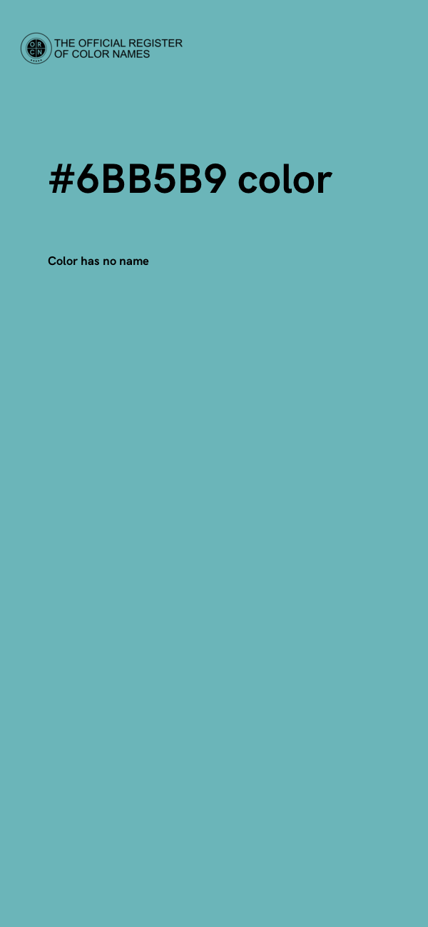 #6BB5B9 color image