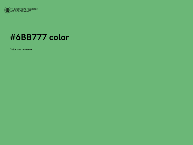 #6BB777 color image