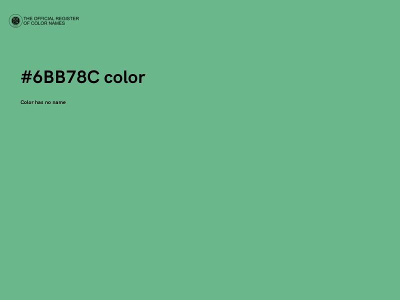 #6BB78C color image