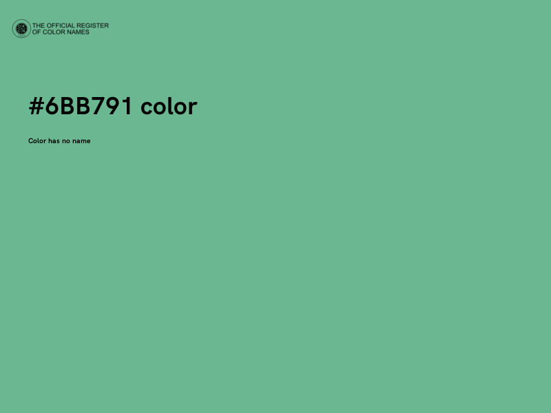 #6BB791 color image