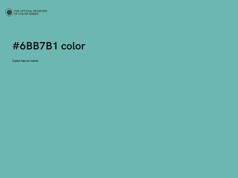 #6BB7B1 color image