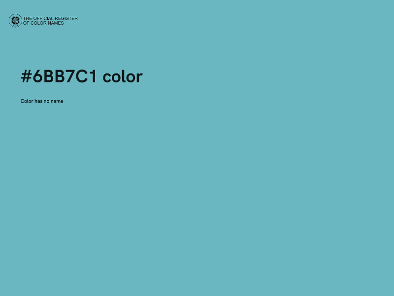 #6BB7C1 color image