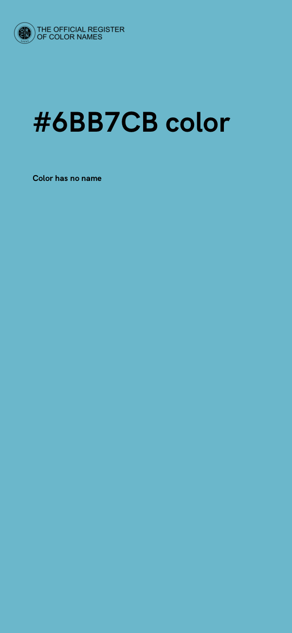 #6BB7CB color image