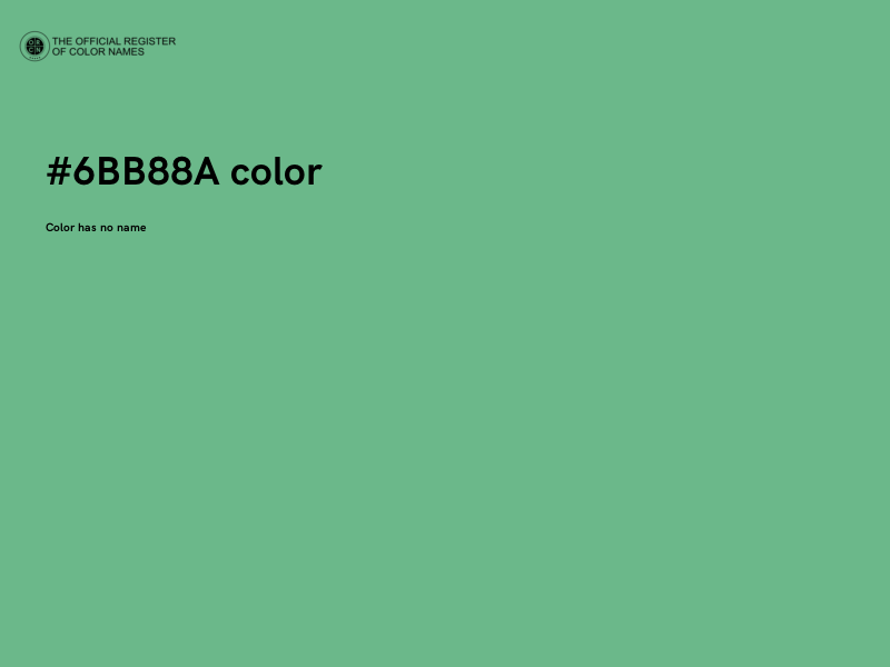 #6BB88A color image