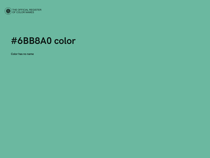 #6BB8A0 color image