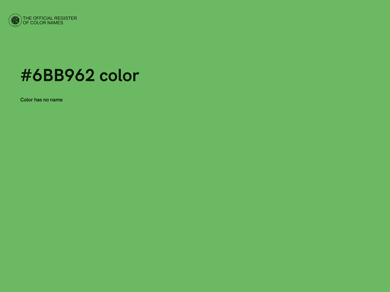 #6BB962 color image