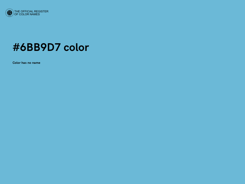 #6BB9D7 color image