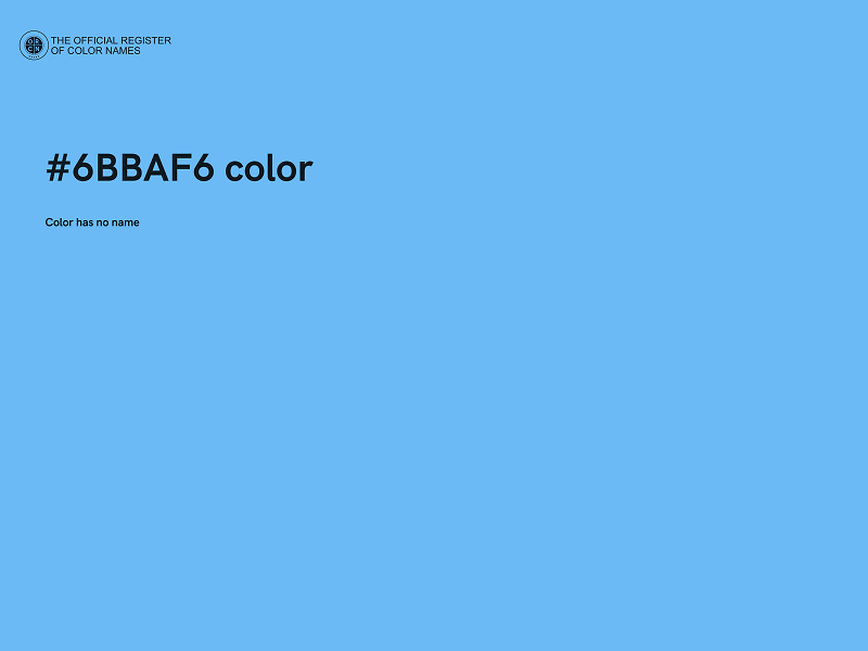 #6BBAF6 color image