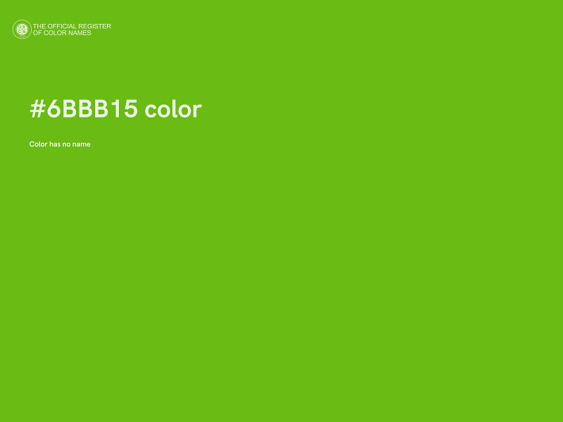 #6BBB15 color image