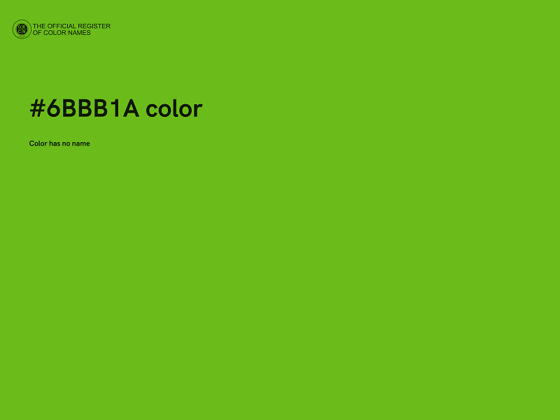 #6BBB1A color image