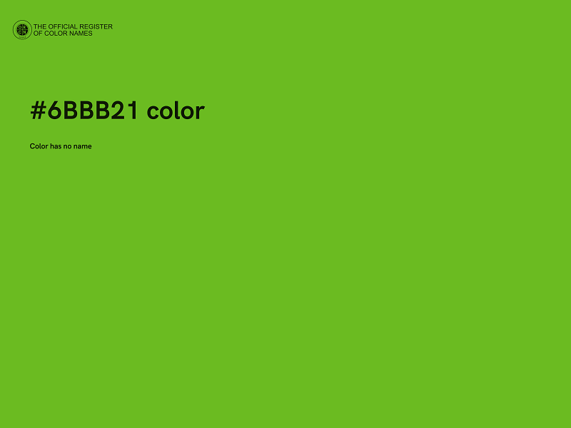 #6BBB21 color image