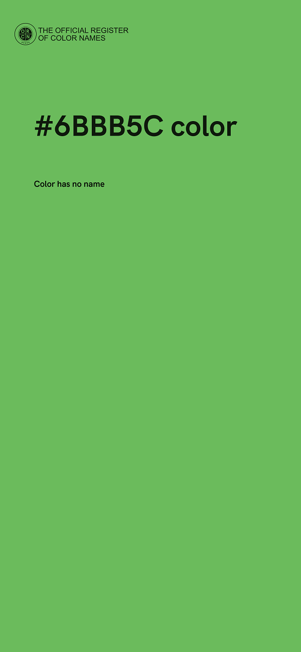 #6BBB5C color image