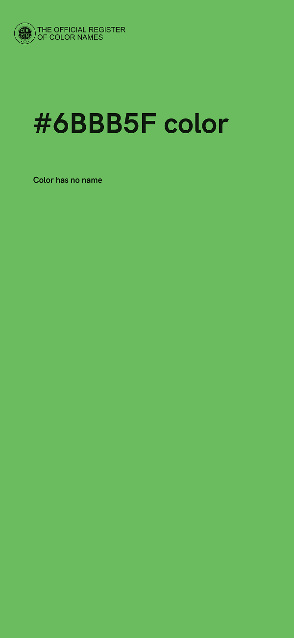 #6BBB5F color image