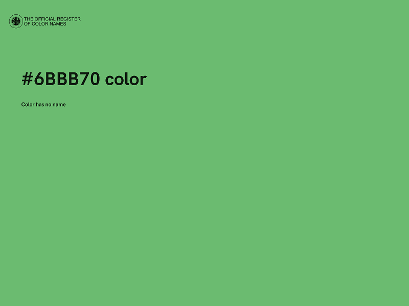 #6BBB70 color image