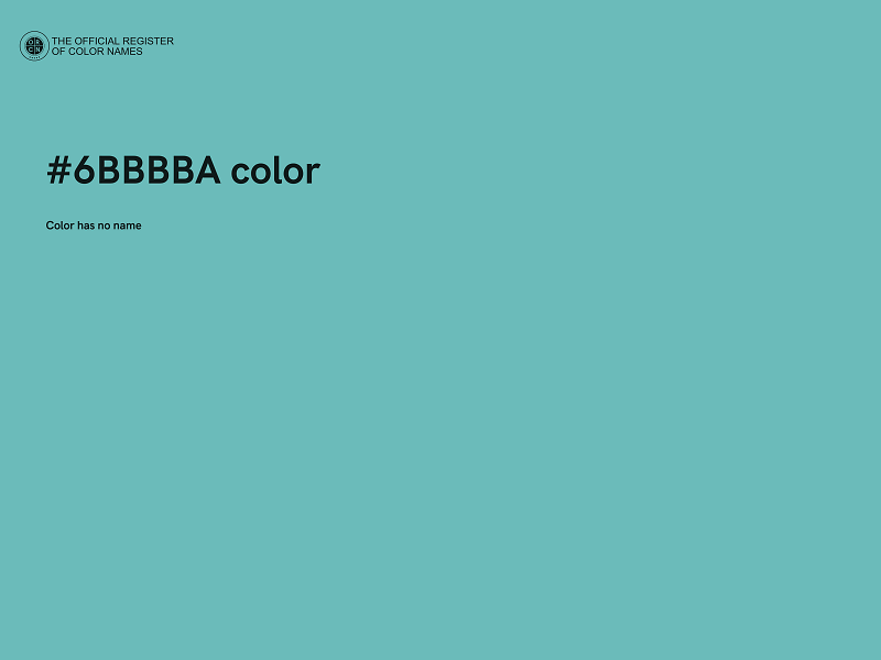 #6BBBBA color image