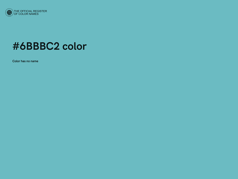 #6BBBC2 color image