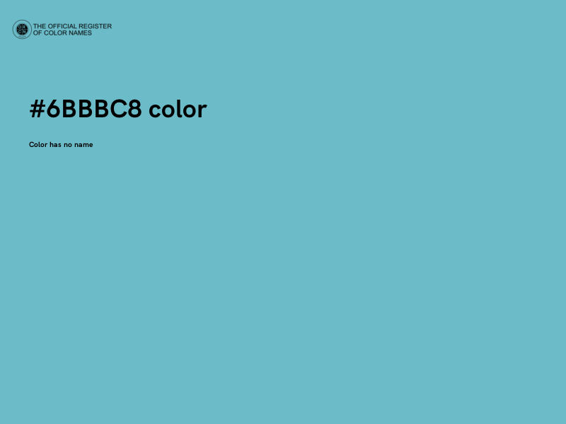 #6BBBC8 color image