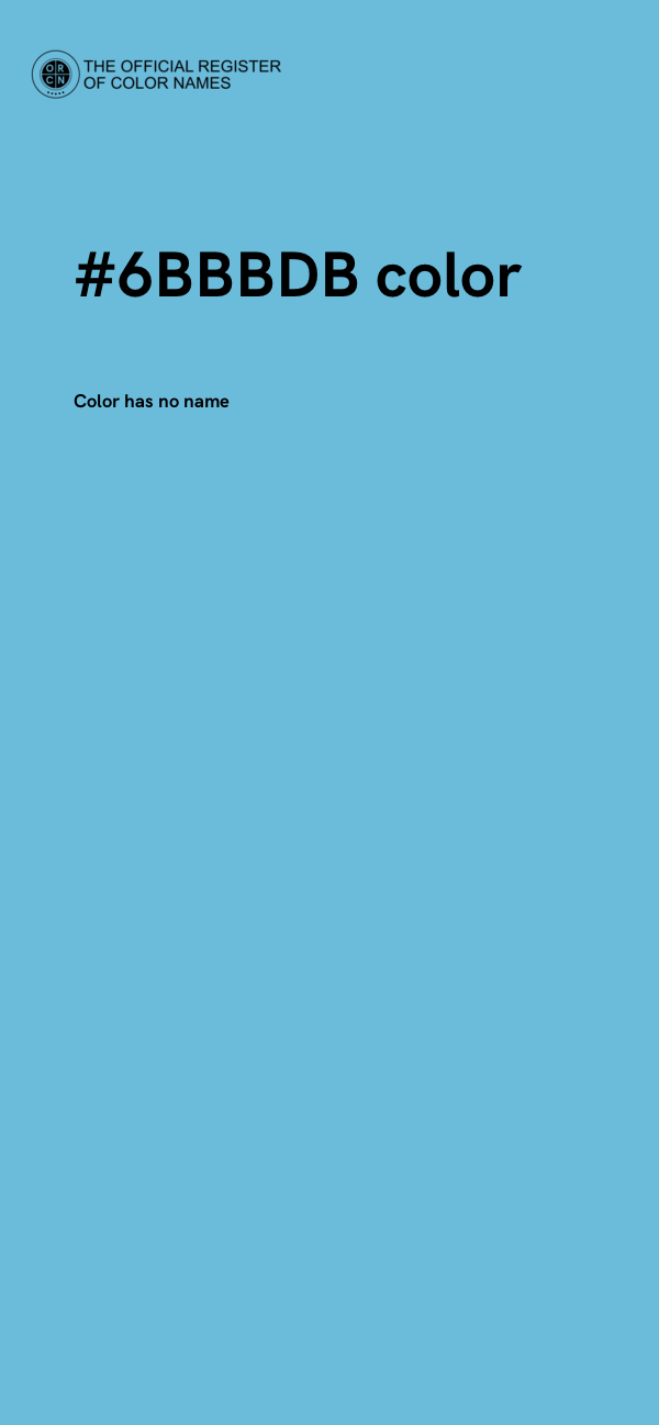 #6BBBDB color image