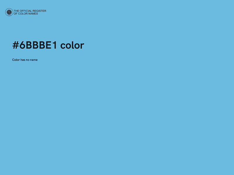 #6BBBE1 color image