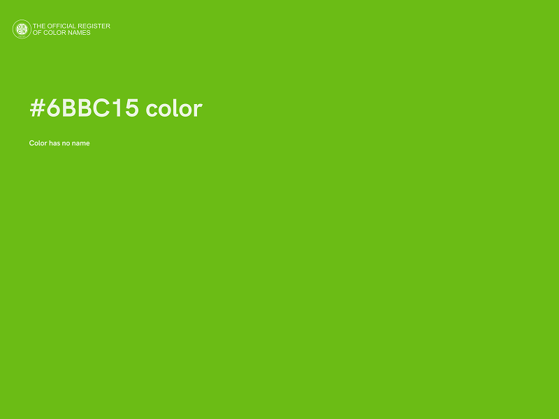 #6BBC15 color image