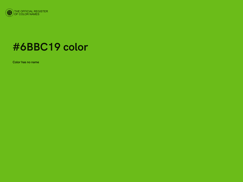 #6BBC19 color image