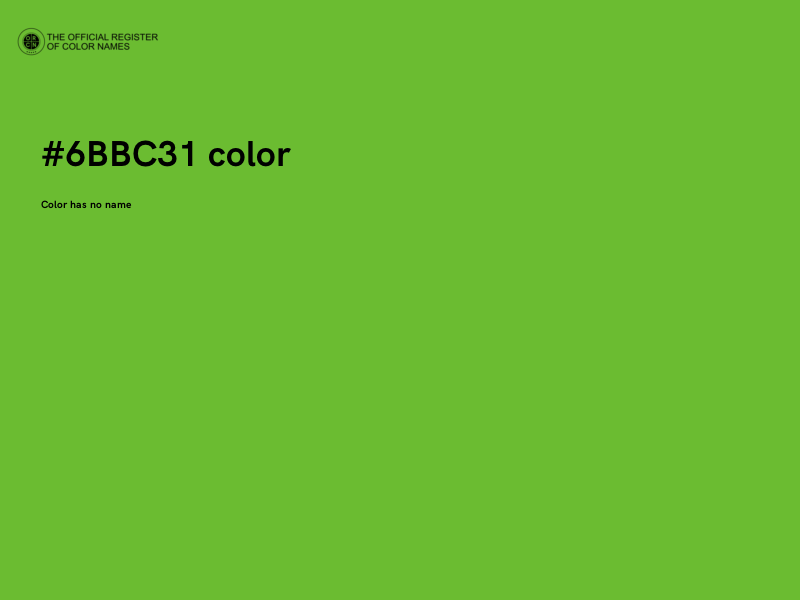 #6BBC31 color image