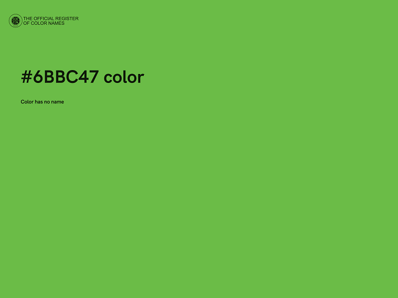 #6BBC47 color image