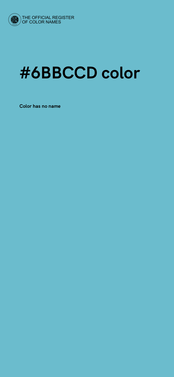 #6BBCCD color image
