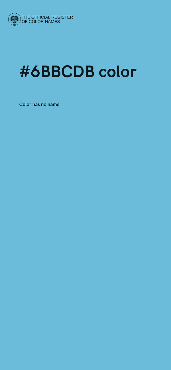 #6BBCDB color image