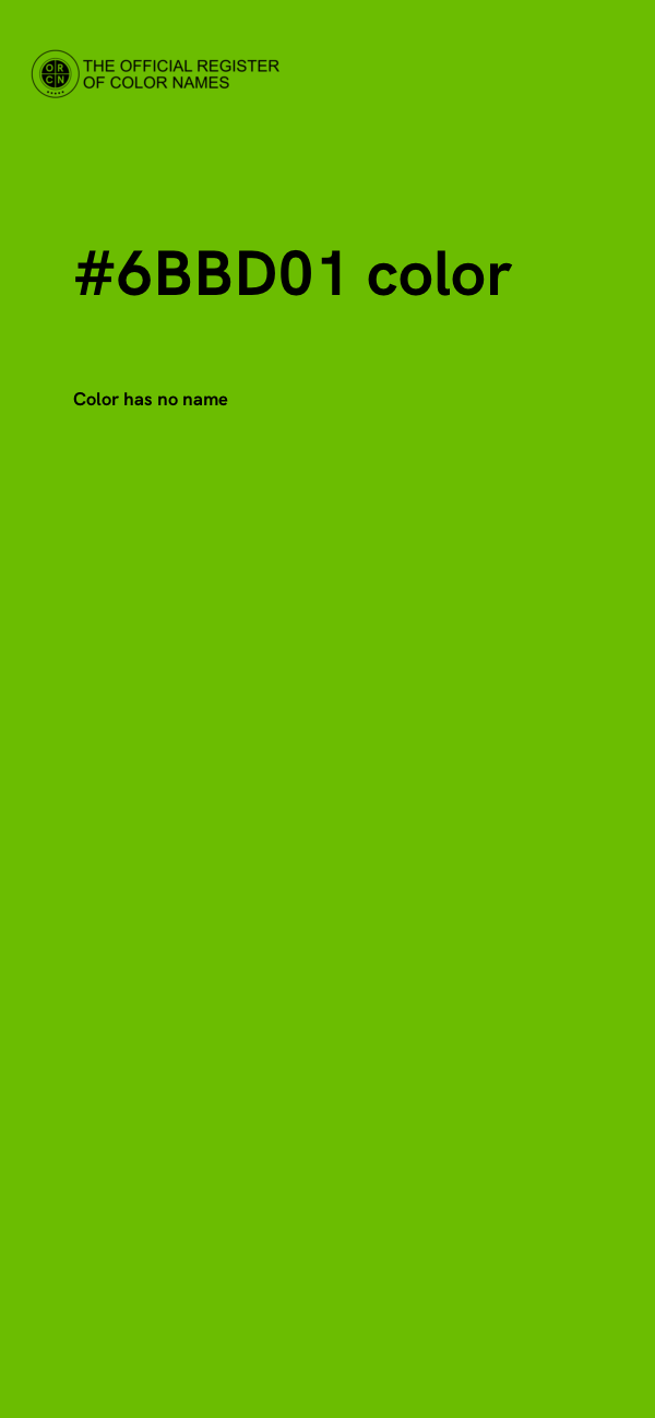 #6BBD01 color image
