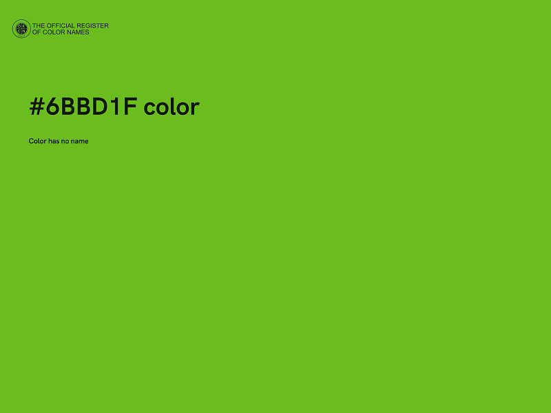 #6BBD1F color image