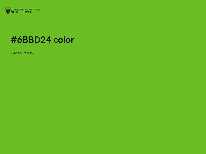 #6BBD24 color image