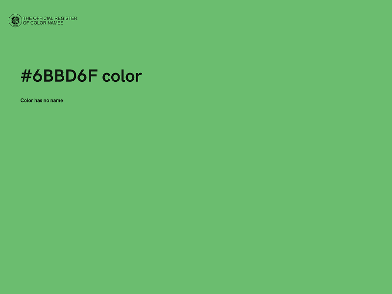 #6BBD6F color image