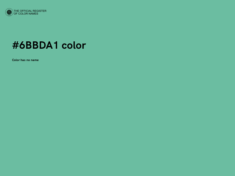 #6BBDA1 color image