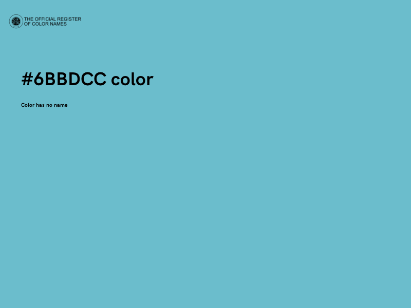 #6BBDCC color image
