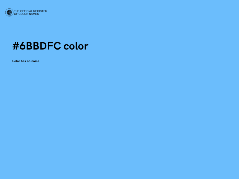 #6BBDFC color image