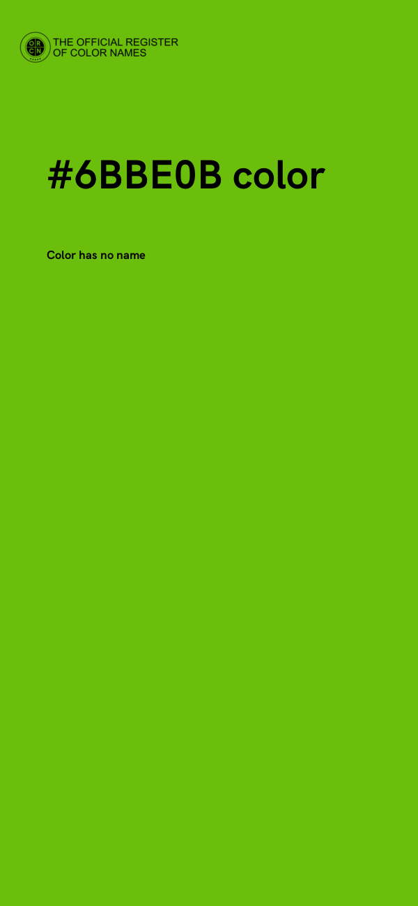 #6BBE0B color image