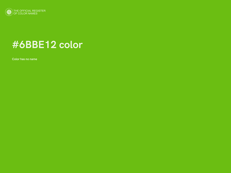 #6BBE12 color image