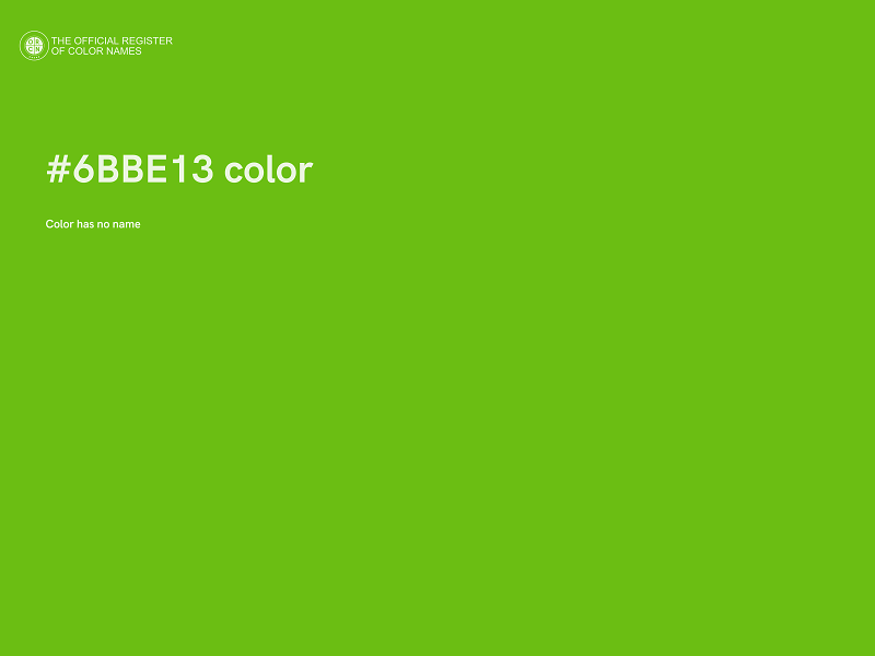 #6BBE13 color image