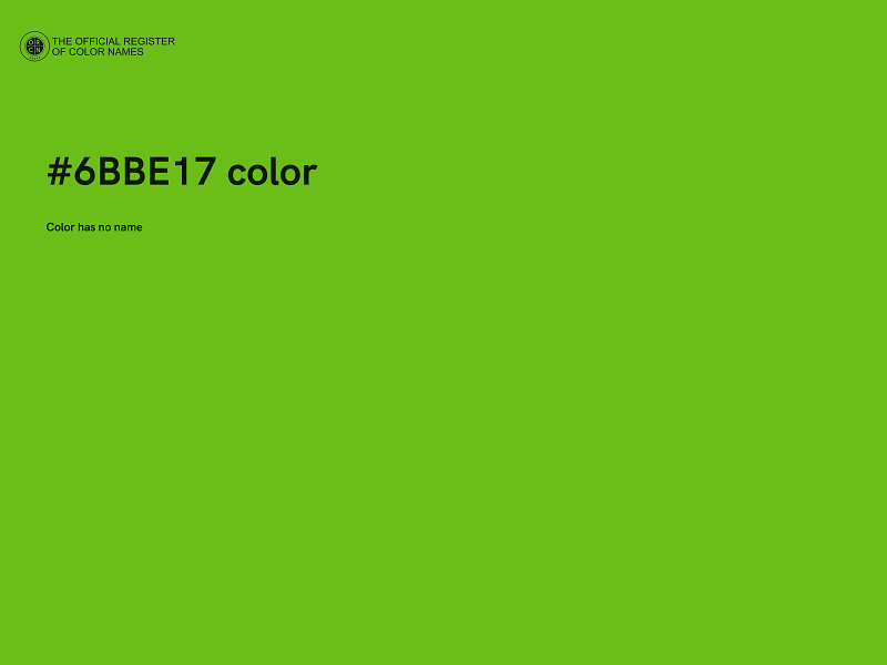 #6BBE17 color image