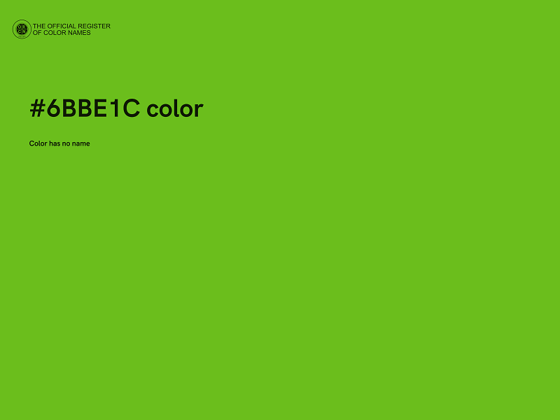 #6BBE1C color image