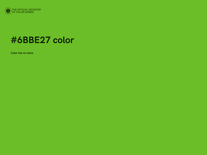 #6BBE27 color image