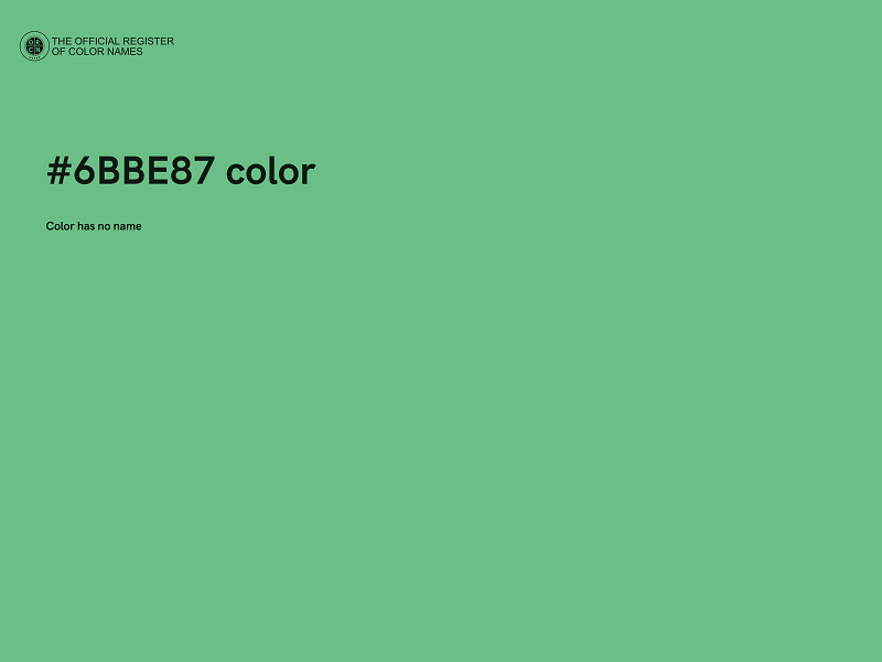 #6BBE87 color image