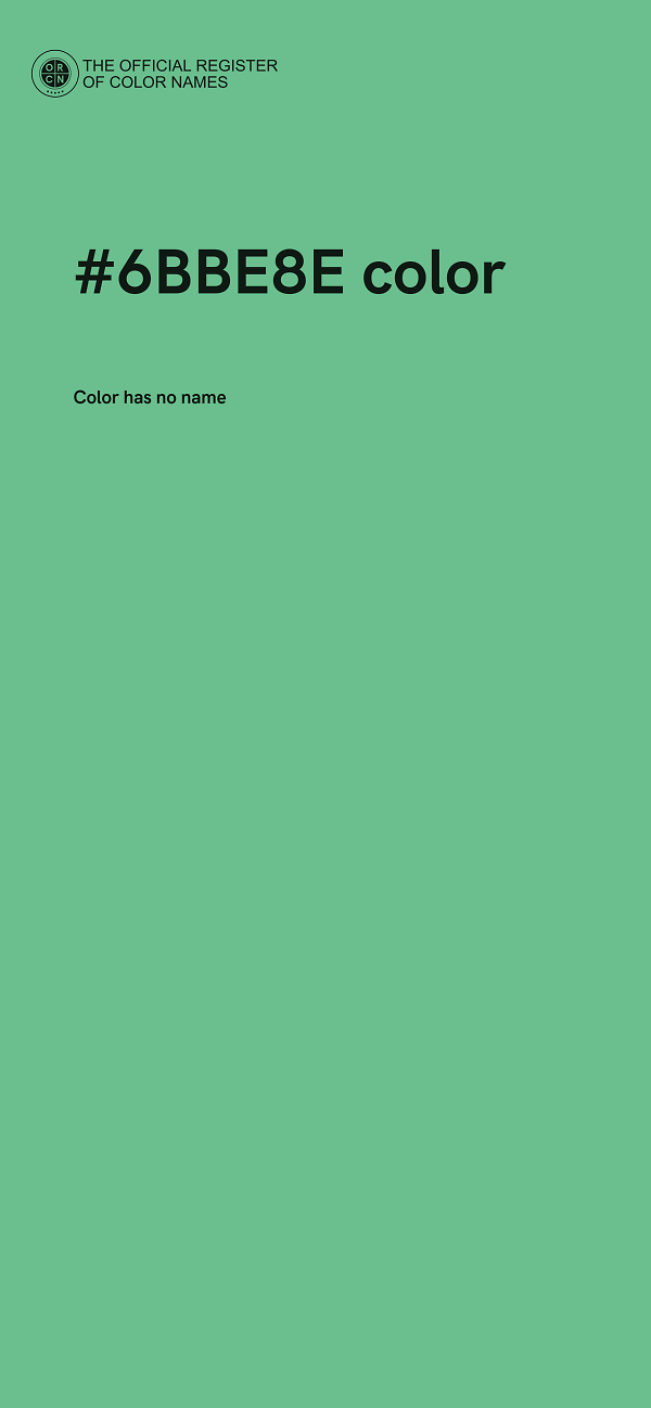 #6BBE8E color image
