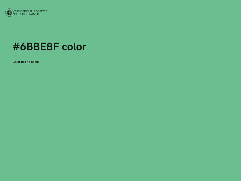 #6BBE8F color image