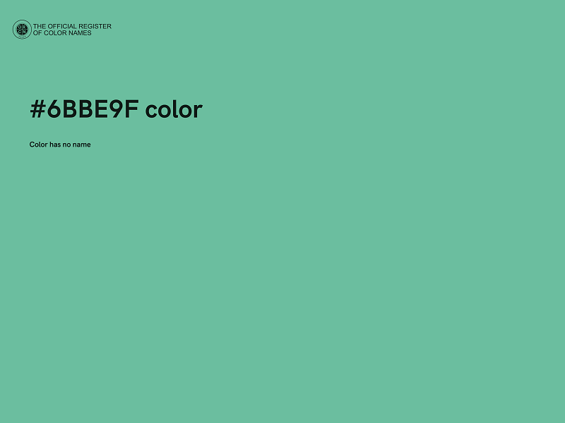 #6BBE9F color image