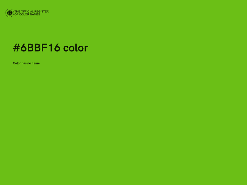 #6BBF16 color image